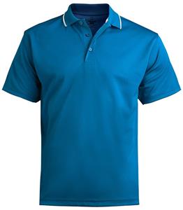 Edwards Mens Tipped Collar Dry-Mesh Polo Shirt