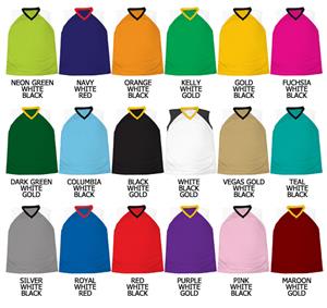 Basketball Cool Mesh Solid Neck Trim Jerseys