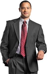 Edwards Mens Poly/Wool Single-Breasted Suit Coat