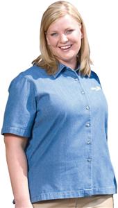Edwards Womens Mid-Weight Denim Short Sleeve Shirt