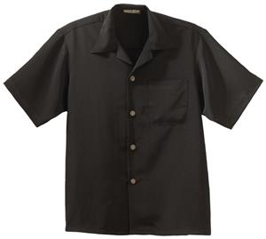 Edwards Womens South Sea Solid Print Camp Shirt