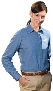 Edwards Womens Mid-Weight Denim Long Sleeve Shirt