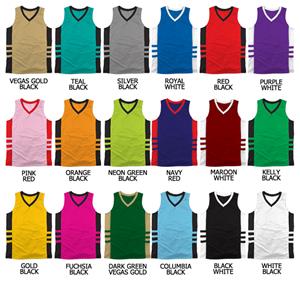 Basketball Dazzle Cloth w/Contrast Piping Jerseys