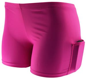Plangea Spandex 2.5 Pink Short w/Cellphone Pocket