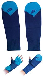 NIKE Metro Series Fingerless Glove/Mitten Blue