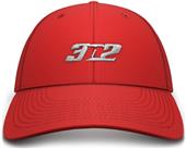 3n2 Flex-Fit 6 Panel Baseball Cap Red/Silver