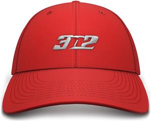 3n2 Flex-Fit 6 Panel Baseball Cap Red/Silver