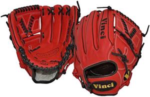 Vinci 11.75 Red Infield 2-Piece Web Baseball Glove