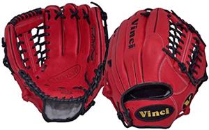 Vinci Infield/Pitcher 11.5" Red Baseball Gloves