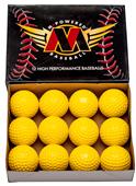 M Powered 9" Yellow Dimple Softball (Dozen)