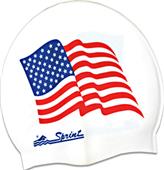 Sprint Aquatics Silicone American Flag Swim Cap Sprint Aquatics Silicone American Flag Swim Cap