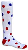Red Lion Two Color Dot-Spots Athletic Socks Red Lion Two Color Dot-Spots Athletic Socks