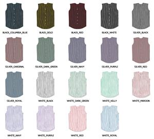 Baseball Knitted Color Pinstripe Sleeveless Jersey