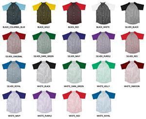 Baseball Full Button Jersey with Raglan Sleeves