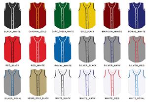 Baseball Cool Mesh Sleeveless Jersey with Braid