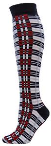 Red Lion Black/White/Red Plaid Socks