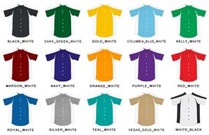 Baseball Full Button Double Knit Jersey w/Sleeves