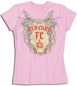 Redcard Football Club Womans Pink Crest T-Shirts