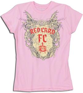 Redcard Football Club Womans Pink Crest T-Shirts