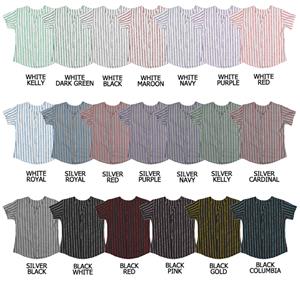 Softball Full Button Knitted Pinstripe Jerseys