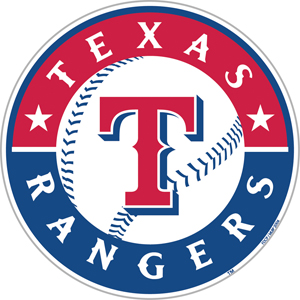 MLB Texas Rangers 12" Die Cut Car Magnets