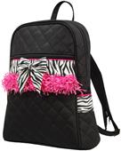 Sassi Designs Quilted Zebra Backpack Pink Fringe Sassi Designs Quilted Zebra Backpack Pink Fringe