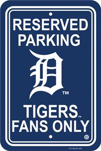 MLB Detroit Tigers Plastic Parking Sign