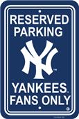 MLB New York Yankees Plastic Parking Sign MLB New York Yankees Plastic Parking Sign