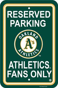 MLB Oakland Athletics Plastic Parking Sign