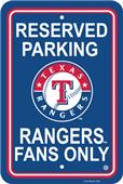 MLB Texas Rangers Plastic Parking Sign MLB Texas Rangers Plastic Parking Sign