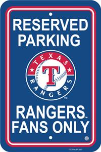 MLB Texas Rangers Plastic Parking Sign