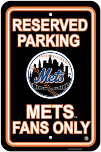 MLB New York Mets Plastic Parking Sign