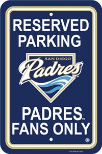 MLB San Diego Padres Plastic Parking Sign
