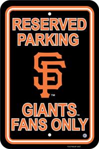 MLB San Francisco Giants Plastic Parking Sign