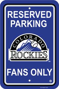 MLB Colorado Rockies Plastic Parking Sign