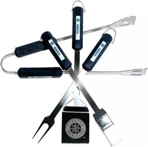 MLB Seattle Mariners 4 Piece BBQ Grilling Set