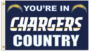 NFL You're in Chargers Country 3' x 5' Flag
