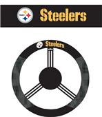NFL Pittsburgh Steelers Steering Wheel Cover NFL Pittsburgh Steelers Steering Wheel Cover