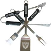 NFL Oakland Raiders 4 Piece BBQ Grilling Set NFL Oakland Raiders 4 Piece BBQ Grilling Set