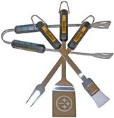NFL Pittsburgh Steelers 4 Piece BBQ Grilling Set NFL Pittsburgh Steelers 4 Piece BBQ Grilling Set