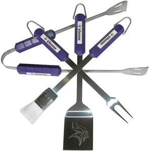 NFL Minnesota Vikings 4 Piece BBQ Grilling Set
