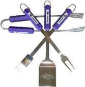 NFL Baltimore Ravens 4 Piece BBQ Grilling Set NFL Baltimore Ravens 4 Piece BBQ Grilling Set