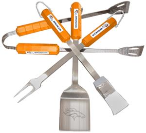 NFL Denver Broncos 4 Piece BBQ Grilling Set