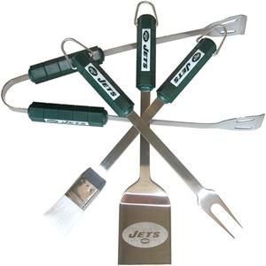 NFL New York Jets 4 Piece BBQ Grilling Set