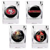 NFL San Francisco 49ers 4 Piece Shot Glass Set NFL San Francisco 49ers 4 Piece Shot Glass Set