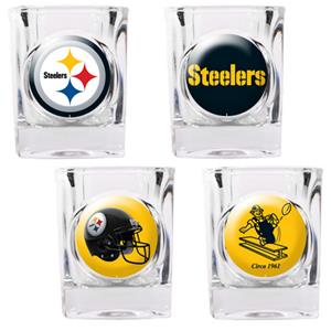NFL Pittsburgh Steelers 4 Piece Shot Glass Set