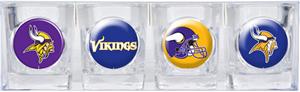 NFL Minnesota Vikings 4 Piece Shot Glass Set