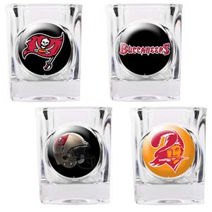 NFL Tampa Bay Buccaneers 4 Piece Shot Glass Set