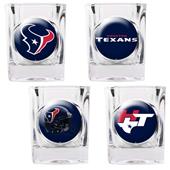 NFL Houston Texans 4 Piece Shot Glass Set NFL Houston Texans 4 Piece Shot Glass Set