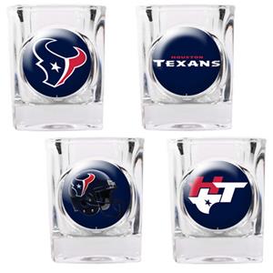 NFL Houston Texans 4 Piece Shot Glass Set